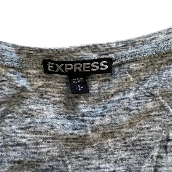 Express Gray Heathered MIDI Jersey Dress S - Picture 3 of 3